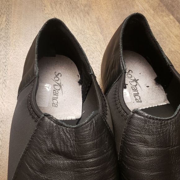 Jazz Leather Shoe with Arch Hugging Neoprene - JZ43 Black Adult Size 12.5M - Picture 4 of 8